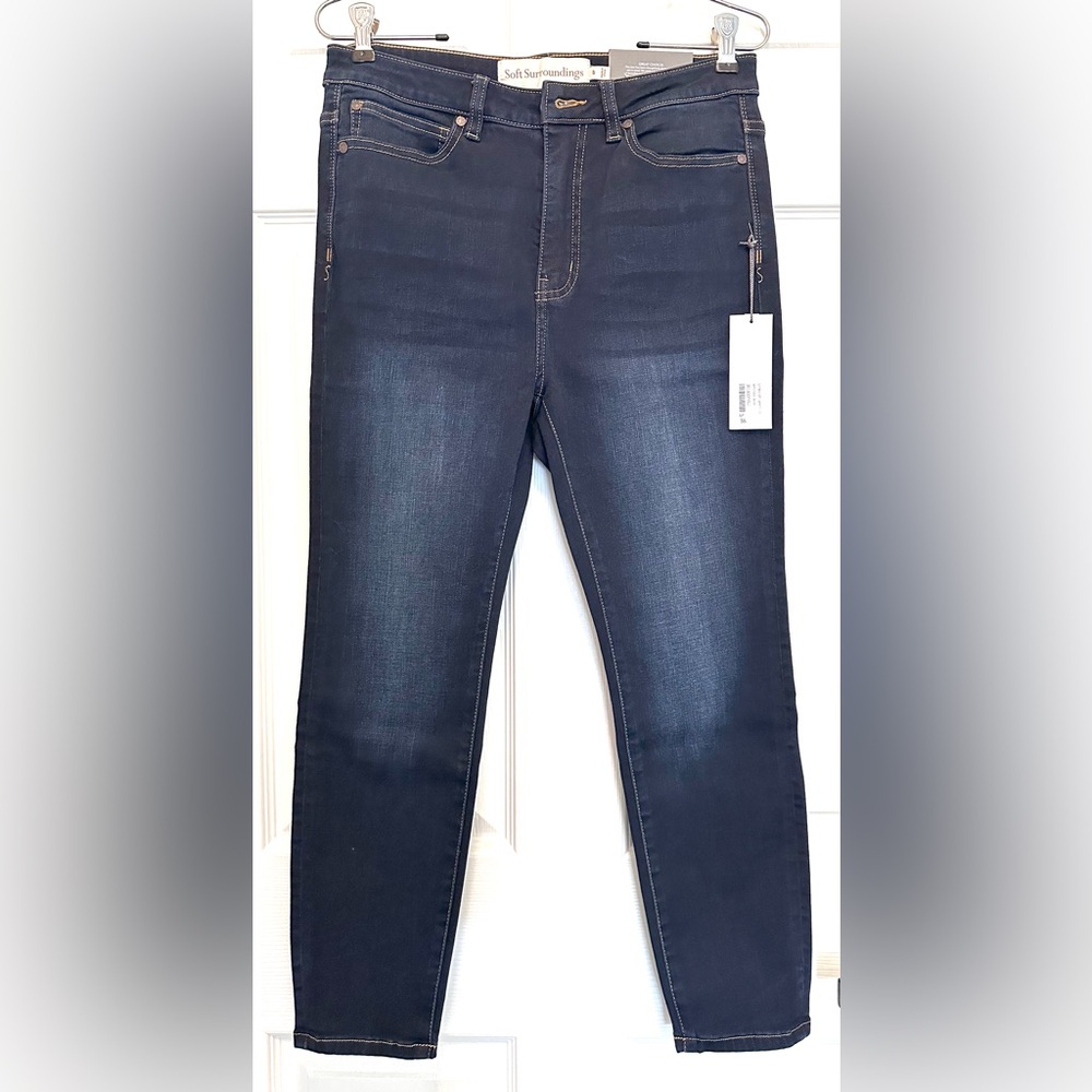 NWT Soft Surroundings High Rise Skinny Ankle Jeans